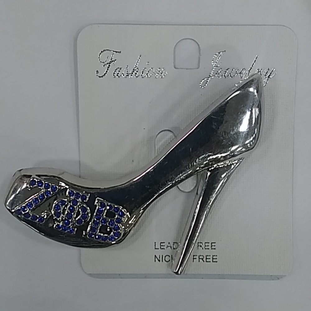 Zeta Sorority Shoe Brooch